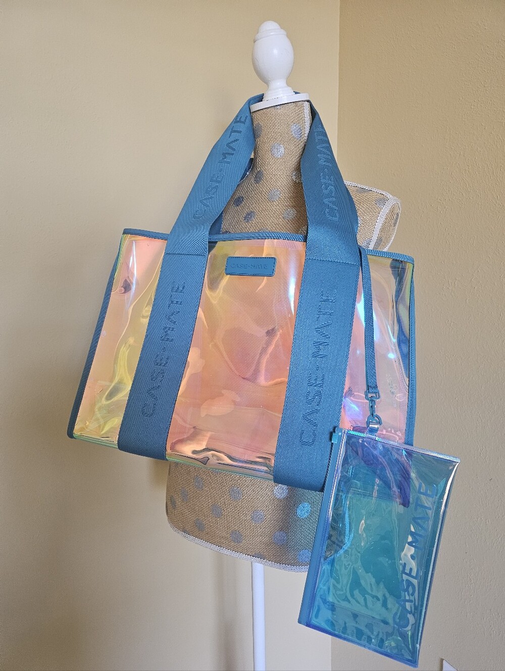 Case mate Iridescent Hologram Jelly Tote With Matching Wallet